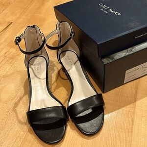 Cole Haan Adderly Wedge, 40mm Heel, Black, Size 10